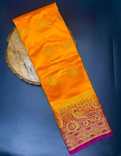 Banarasi Soft Silk Zari Woven Sarees with Blouse piece