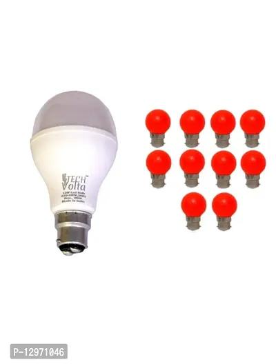 1-12w Led bulb and 10-0.5w Red Led bulb combo pack of 11-thumb0