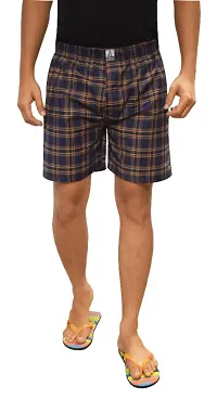 Stylish Cotton Multicolored Checked Boxer For Men ( Pack Of 2 )-thumb1