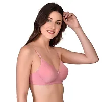 Emavic Women's Cotton Lightly Padded Full Cup Non-Wired T-Shirt Bra Combo Pack of 3-thumb3