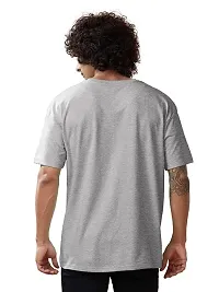 Emavic Men's Cotton Solid Half Sleeves Oversized Round Neck Drop Shoulder Relaxed/Loose Fit T-Shirt Combo Pack of 2-thumb3