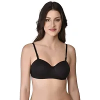 Emavic Women's Cotton Blend Lightly Padded Half Cup Wirefree T-Shirt Bra Combo Pack of 3-thumb4