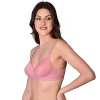 Emavic Women's Cotton Lightly Padded Full Cup Non-Wired T-Shirt Bra Combo Pack of 3-thumb2