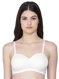 Emavic Women's Cotton Blend Lightly Padded Half Cup Wirefree T-Shirt Bra Combo Pack of 3-thumb1