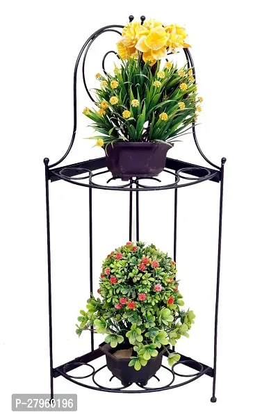 Tier Plant Stand Floral Corner Shelf Metal Flower Pot Rack for Garden Balcony Indoor Outdoor 69cm 20cm 30cm-thumb0