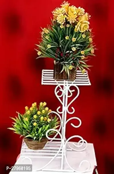 Plant Stands Outdoor Metal 2 Tier Small Durable Flower Pot Stand Rustproof Iron Plant Stand Perfect for Homenbsp;