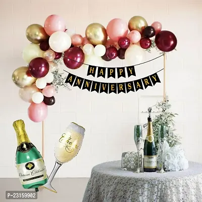 Day Decor Happy Birthday Deconation Ballon Combo Of 71 With Black And Gloden Happy Birthday Banner And Golden And White And Pink Ballooncheers Glass And Botle Foil Happy Birthday Decoration Kit