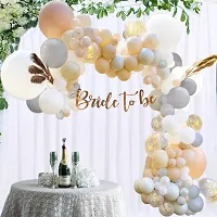 Day Decor Bride To Be Decoration Balloon Combo 55 0Pcs With Golden Bride To Be Banner And Mutlicolor Balloonsconfetti Balloon-thumb2