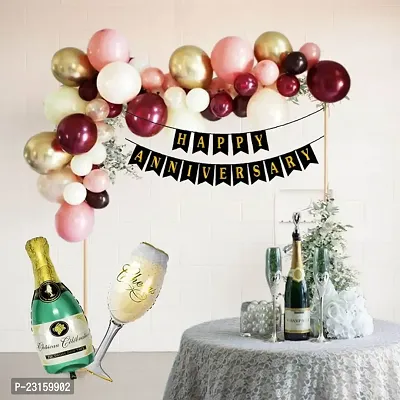 Day Decor Happy Birthday Deconation Ballon Combo Of 71 With Black And Gloden Happy Birthday Banner And Golden And White And Pink Ballooncheers Glass And Botle Foil Happy Birthday Decoration Kit-thumb3