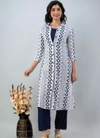 Stylish Rayon Kurta With Pant For Women