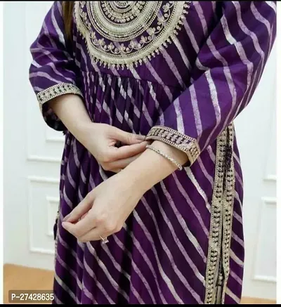Stylish Purple Rayon Kurta For Women-thumb3