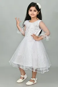 Zenat Girls Net Regular Fit Casual Dress_AK3000-thumb4