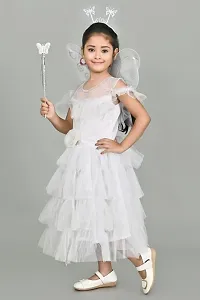 Zenat Girls Kids Net Regular Fit Knee Length Sweet Angel Frock Dress (White_9-10 Years)-thumb4