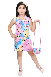 Zenat Girls Silk Blend Regular Fit Casual Dress_AK786-thumb2