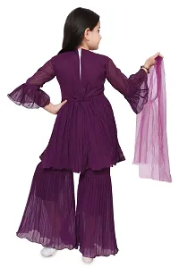 Stylish Purple Georgette Salwar Suit Set For Girls-thumb1