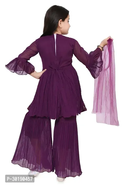 Stylish Purple Georgette Salwar Suit Set For Girls-thumb2