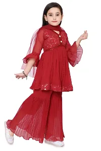 Stylish Red Georgette Salwar Suit Set For Girls-thumb4