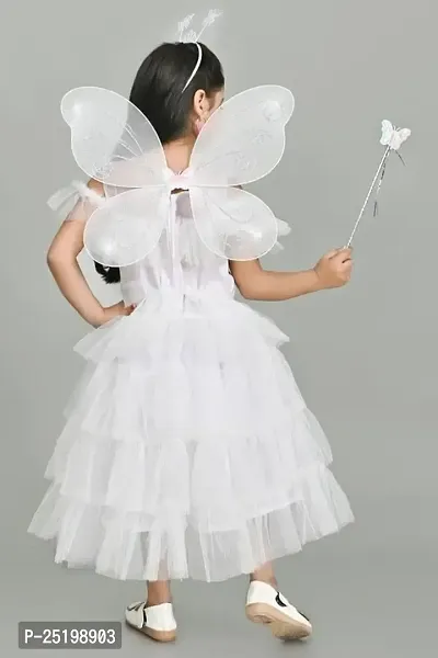 Zenat Girls Kids Net Regular Fit Knee Length Sweet Angel Frock Dress_5-R-thumb2