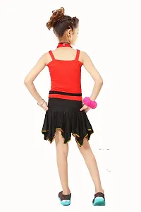Zenat Girls Cotton Linen Blend Regular Fit Printed Round Neck Half Sleeve Casual Wear Top  Shorts Set-thumb1