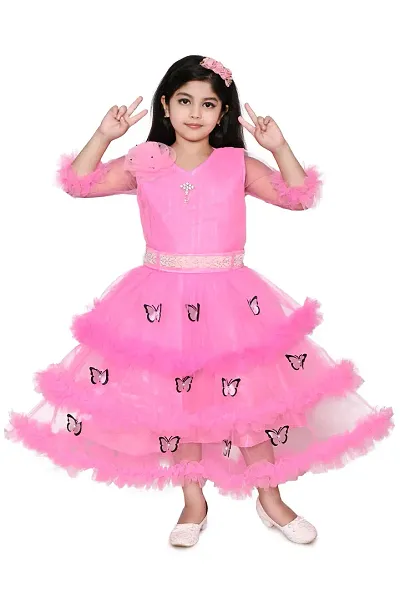 Girls Net Party Wear Dresses