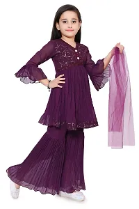 Stylish Purple Georgette Salwar Suit Set For Girls-thumb3