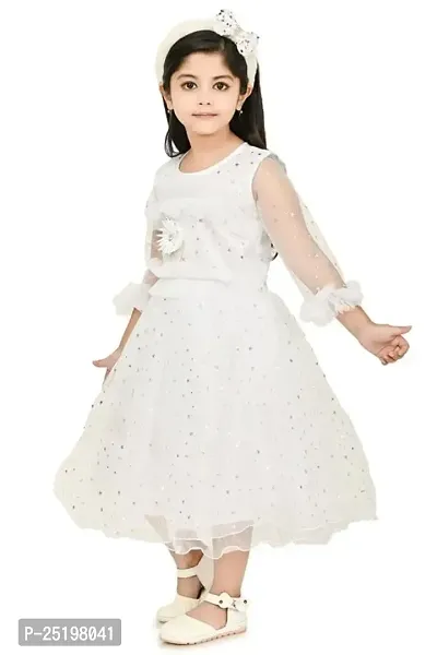 Zenat Girls Net Regular Fit Casual Dress_AABC-R-thumb3