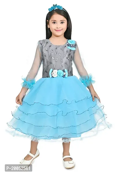 Stylish Fancy Designer Art Silk Frocks Dresses For Girls-thumb0