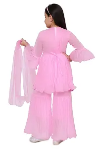 Stylish Pink Georgette Salwar Suit Set For Girls-thumb1