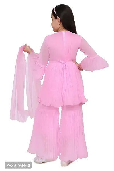 Stylish Pink Georgette Salwar Suit Set For Girls-thumb2