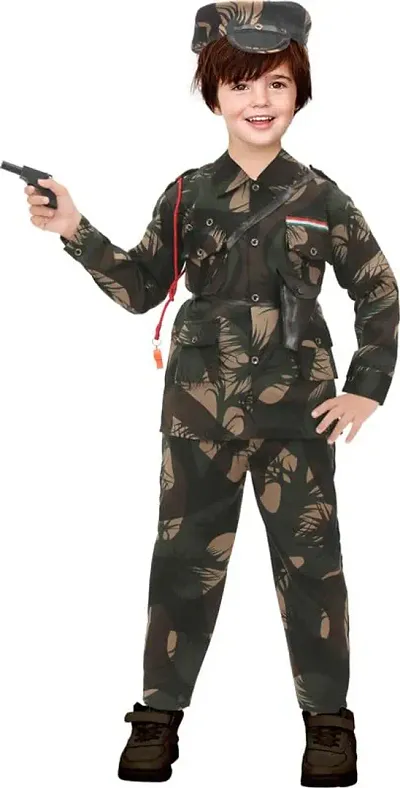 Zenat Blend Army Uniform Costume For Boys Kids