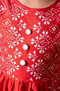 Alluring Red Viscose Rayon Embroidered Kurta With Palazzo For Girls-thumb3