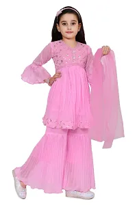 Stylish Pink Georgette Salwar Suit Set For Girls-thumb3