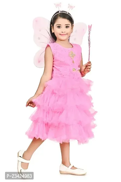 Elegant Net Frock For Girls-thumb4