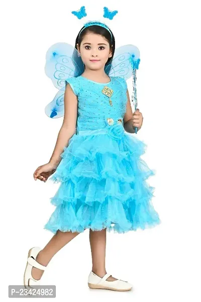 Elegant Net Frock For Girls-thumb5