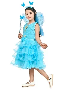 Elegant Net Frock For Girls-thumb2