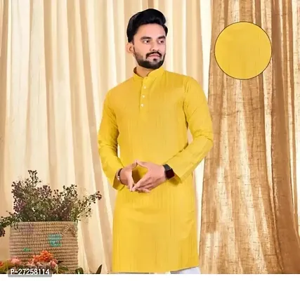 Mens Cotton Rich Traditional and Ethnic Wear Straight Kurta PACK OF 1