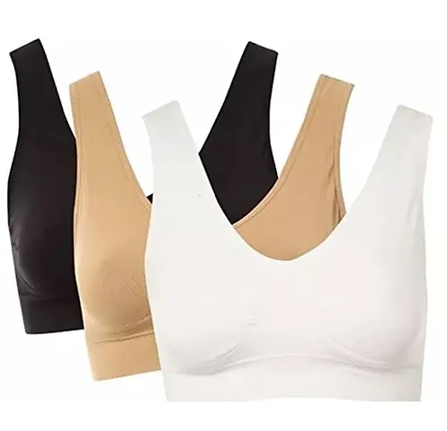 Sports Bra Combo Pack for Gym Yoga Exercise Running Workout Regular Daily use PACK OF 3