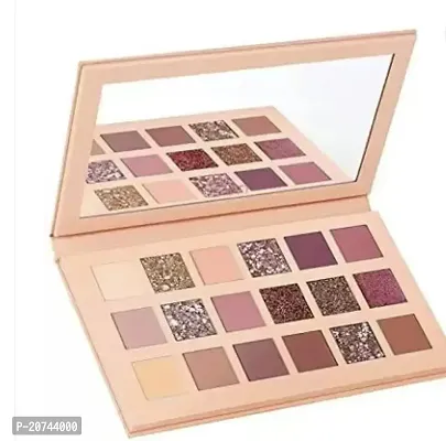 Anjou 18 Colors Pigmented Nude Beauty Eyeshadow Palette Eye Shadow 18 gm (Multicolor)-thumb0