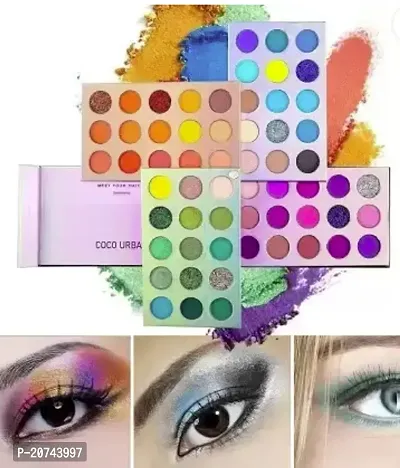 Anjou Color Icon 60 Colors Pigmented Color Board Beauty Eyeshadow Palette Eye Shadow 100 gm (Multicolor)