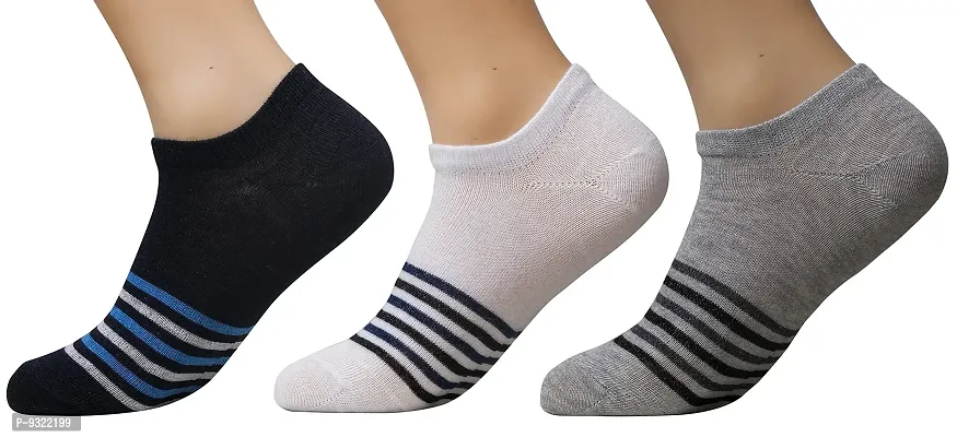 Pure Cotton Ankle Length Men's Wear Socks (White)-thumb0