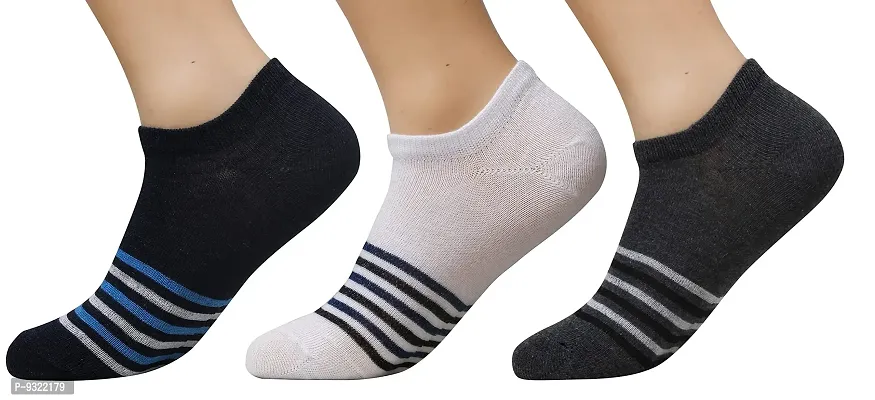 Pure Cotton Ankle Length Men's Wear Socks (Off-White)-thumb0