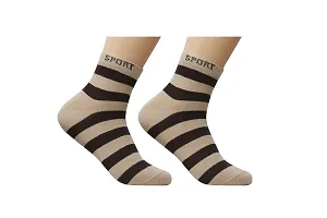 Men Pure Cotton Ankle Length Socks (Grey)-thumb2