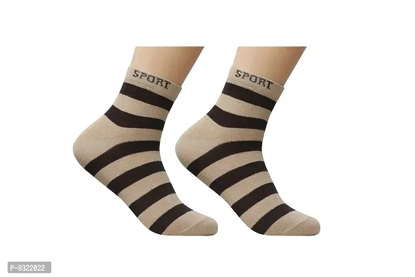 Men Pure Cotton Ankle Length Socks (Grey)-thumb3