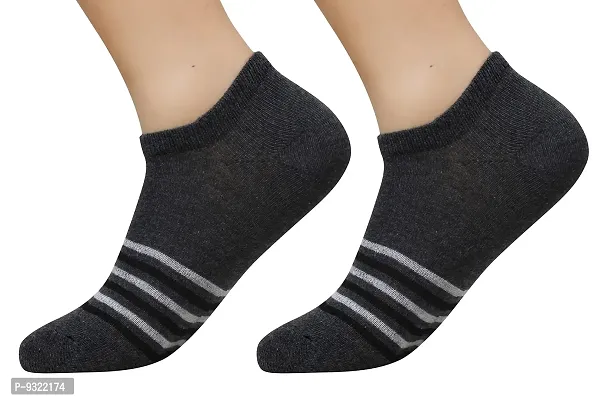 Pure Cotton Ankle Length Men's Wear Socks (Black)-thumb3