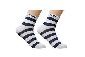 Men Pure Cotton Ankle Length Socks (Grey)-thumb3