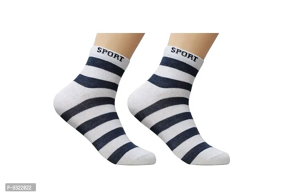 Men Pure Cotton Ankle Length Socks (Grey)-thumb4