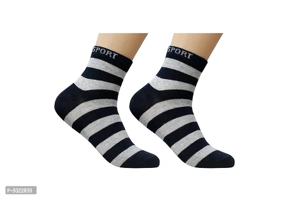 Men Pure Cotton Ankle Length Socks (White)-thumb4