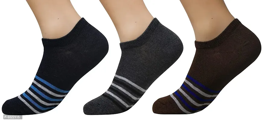 Pure Cotton Ankle Length Men's Wear Socks (Silver)-thumb0