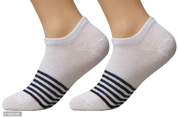 Pure Cotton Ankle Length Men's Wear Socks (White)-thumb3