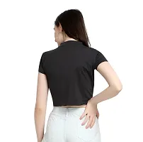 Taboody Empire Casual Regular Sleeves Solid Women Body Relaxed Plain Crop Top-thumb2